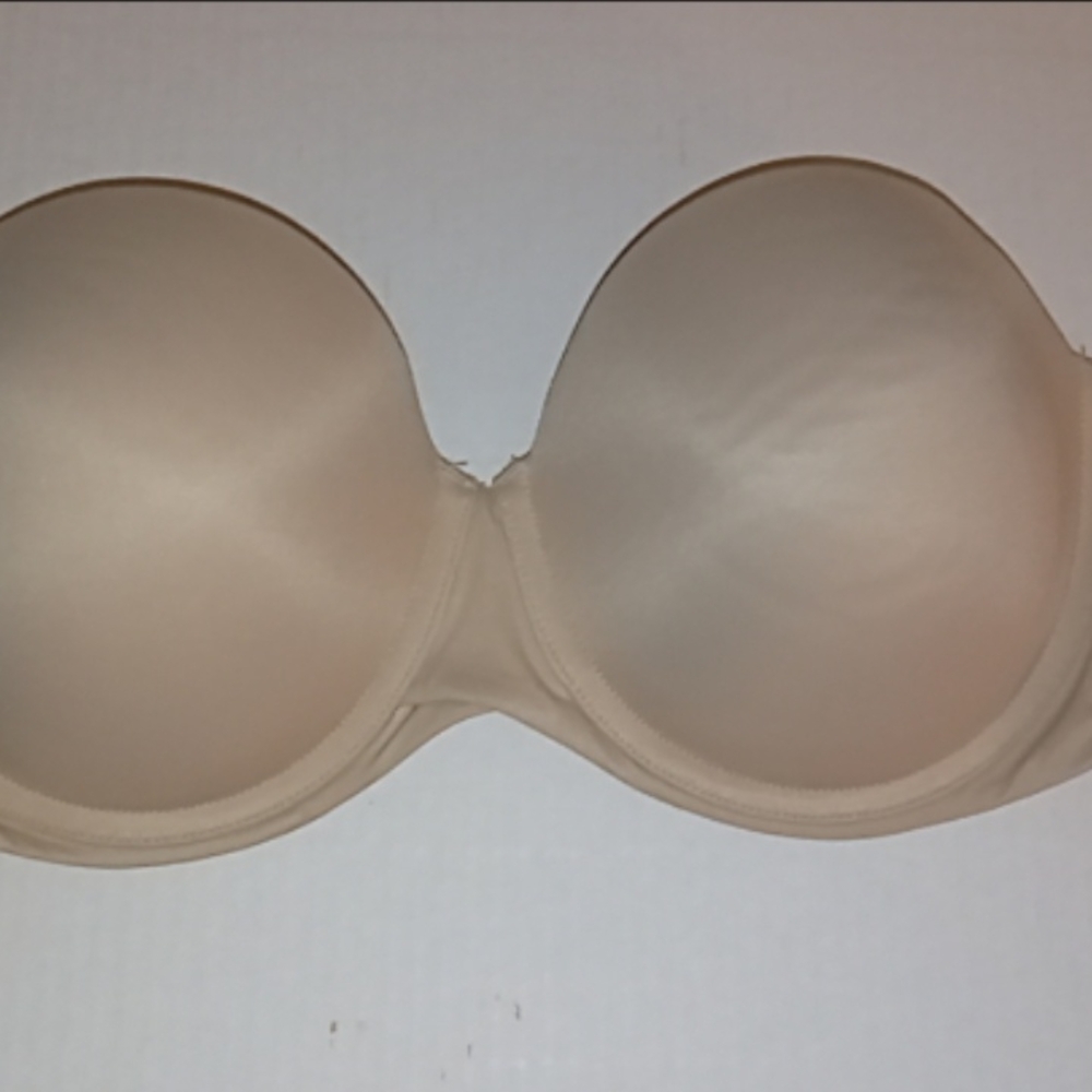 Maidenform Solid Beige Women's Strapless Bra Sz 38D